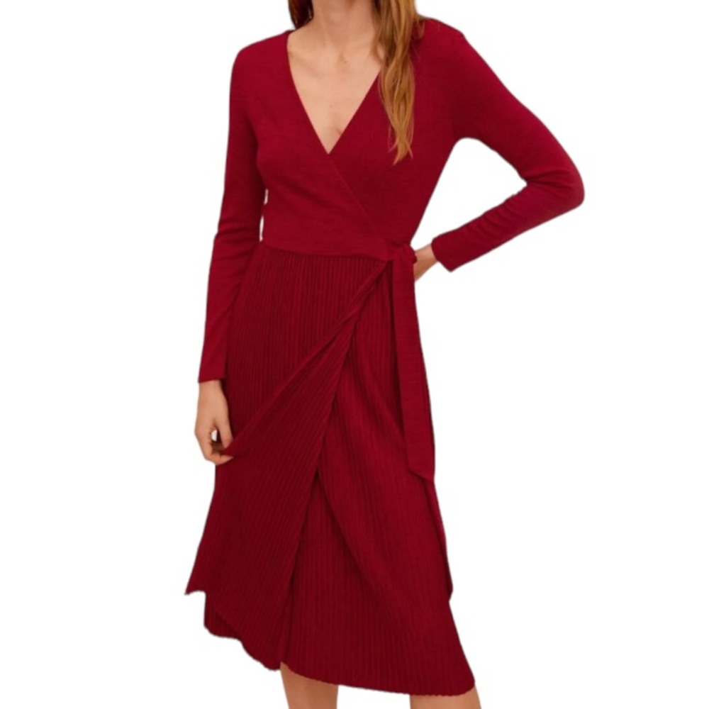 Mango Red Midi Dress